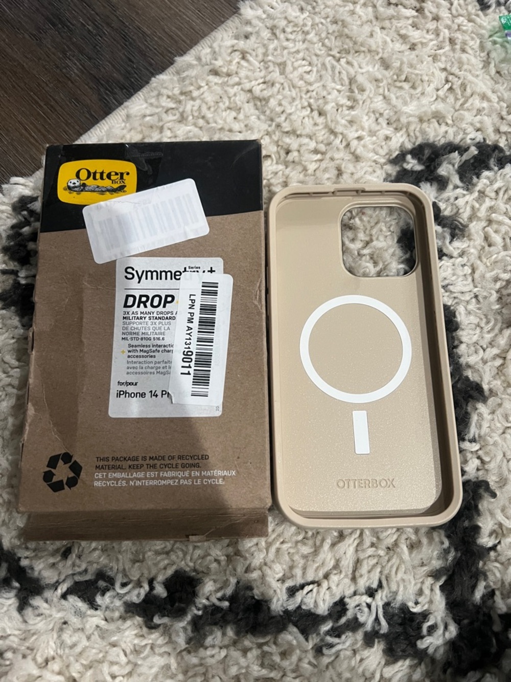 New OtterBox Symmetry+ MagSafe Compatible iPhone 14 pro max Case in Beige